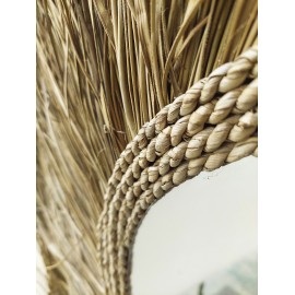 Mirror in a rattan frame