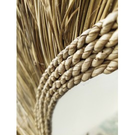 Mirror in a rattan frame