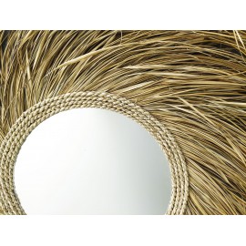 Mirror in a rattan frame