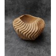 Teak wood bowl of irregular shell shape