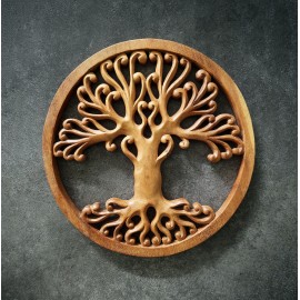 Oriental wall panel - Tree of Life - Bali sculpture, 40 cm