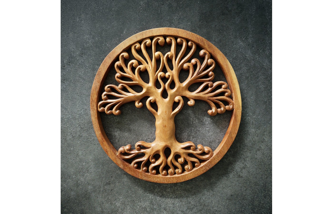 Oriental wall panel - Tree of Life - Bali sculpture, 40 cm