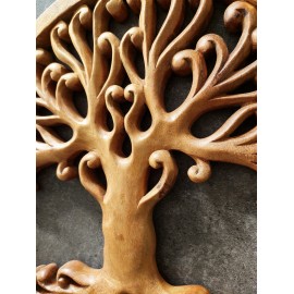 Oriental wall panel - Tree of Life - Bali sculpture, 40 cm