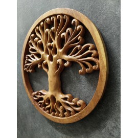 Oriental wall panel - Tree of Life - Bali sculpture, 40 cm