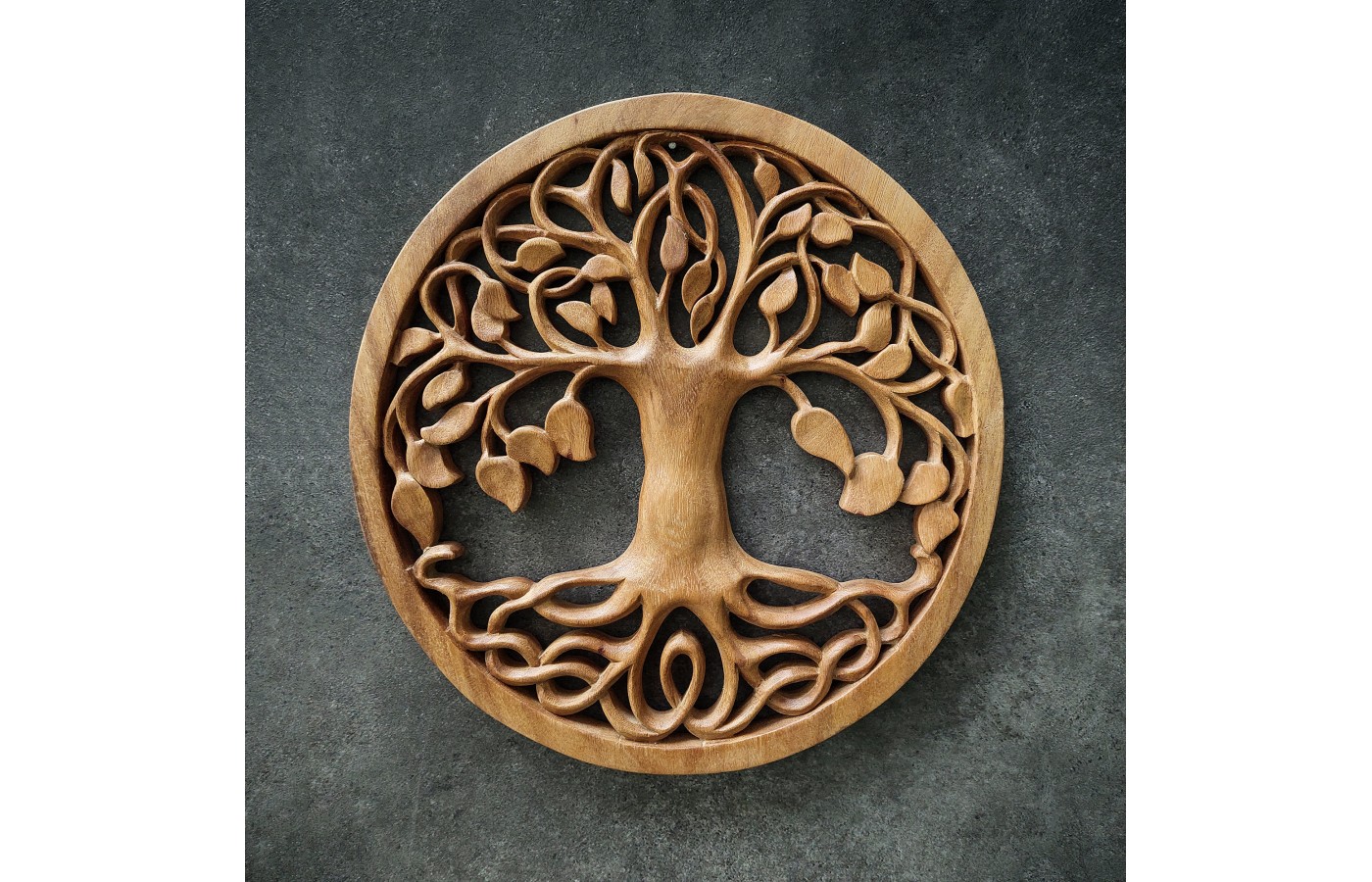 Oriental wall panel - Tree of Life - Bali sculpture, 40 cm