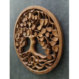 Oriental wall panel - Tree of Life - Bali sculpture, 40 cm