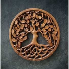 Oriental wall panel - Tree of Life - Bali sculpture, 40 cm