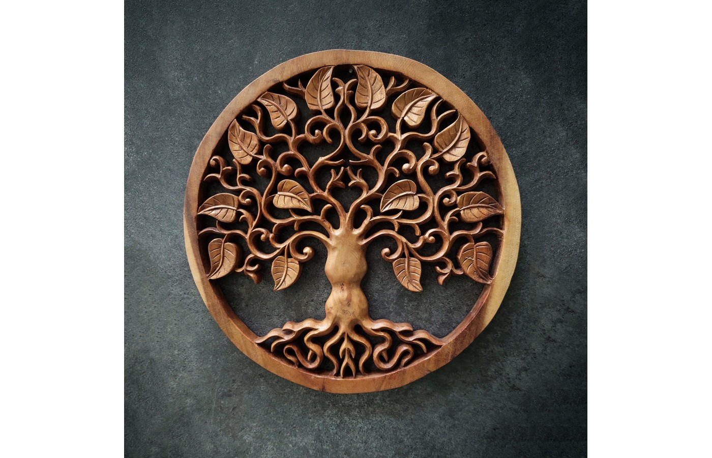 Oriental wall panel - Tree of Life - Bali sculpture, 40 cm