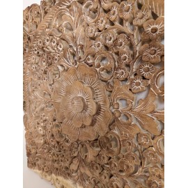 Oriental wall panel - Lotus Flower - Bali sculpture, 60 cm