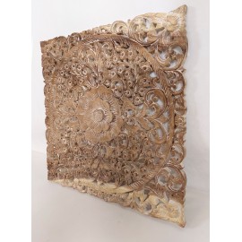 Oriental wall panel - Lotus Flower - Bali sculpture, 60 cm