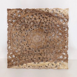 Oriental wall panel - Lotus Flower - Bali sculpture, 60 cm