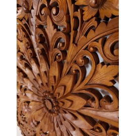 Oriental round wall panel - Lotus Flower Mandala - Bali, 100 cm