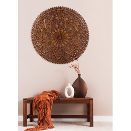 Oriental round wall panel - Lotus Flower Mandala - Bali, 100 cm