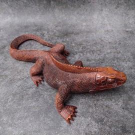 Hand-carved Iguana  - Bali sculpture, 50 cm