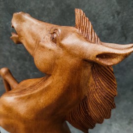 Sculpture horse, sono wood 50cm