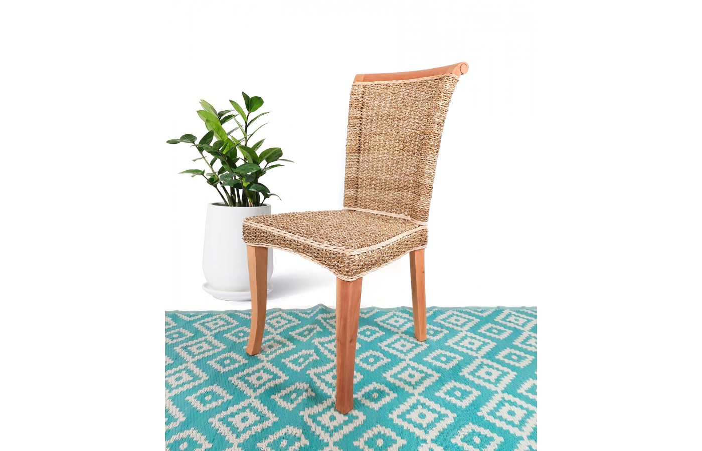 Rattan Chair, Teak