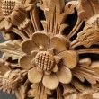 Oriental wall panel - Flower - Bali sculpture, 15 cm