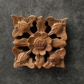 Oriental wall panel - Flower - Bali sculpture, 10 cm