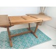 OUTLET large teak wood garden table with folding 160/200/240 cm