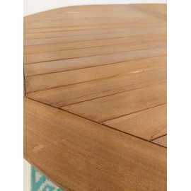 OUTLET large teak wood garden table with folding 160/200/240 cm