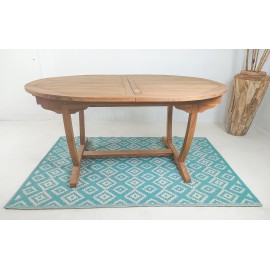 OUTLET large teak wood garden table with folding 160/200/240 cm