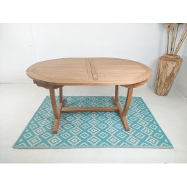 OUTLET large teak wood garden table with folding 160/200/240 cm