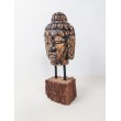 Hand carved in teak wood, Buddha head