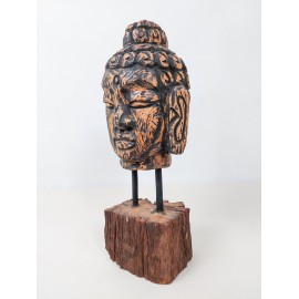 Budda - Ręcznie rzeźbiona Głowa Buddy