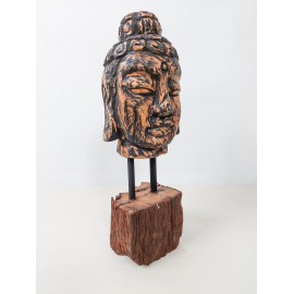 Budda - Ręcznie rzeźbiona Głowa Buddy