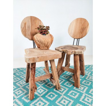 Rustic chair made of  Suar...