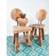 Rustic chair made of  Suar wood