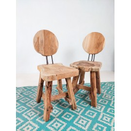 Rustic chair made of  Suar wood