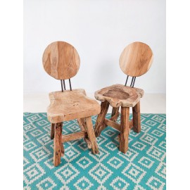 Rustic chair made of  Suar wood