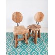 Rustic chair made of  Suar wood