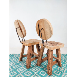 Rustic chair made of  Suar wood