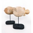 Sculpture fish, wood teak