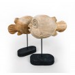 Sculpture fish, wood teak