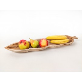 Long fruit bowl, teak root