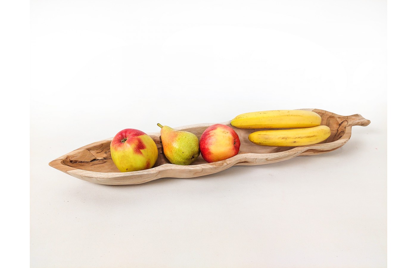 Long fruit bowl, teak root