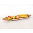 Long fruit bowl, teak root