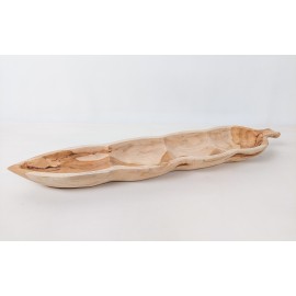 Long fruit bowl, teak root