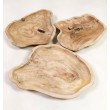 Wooden bowl, platter, teak