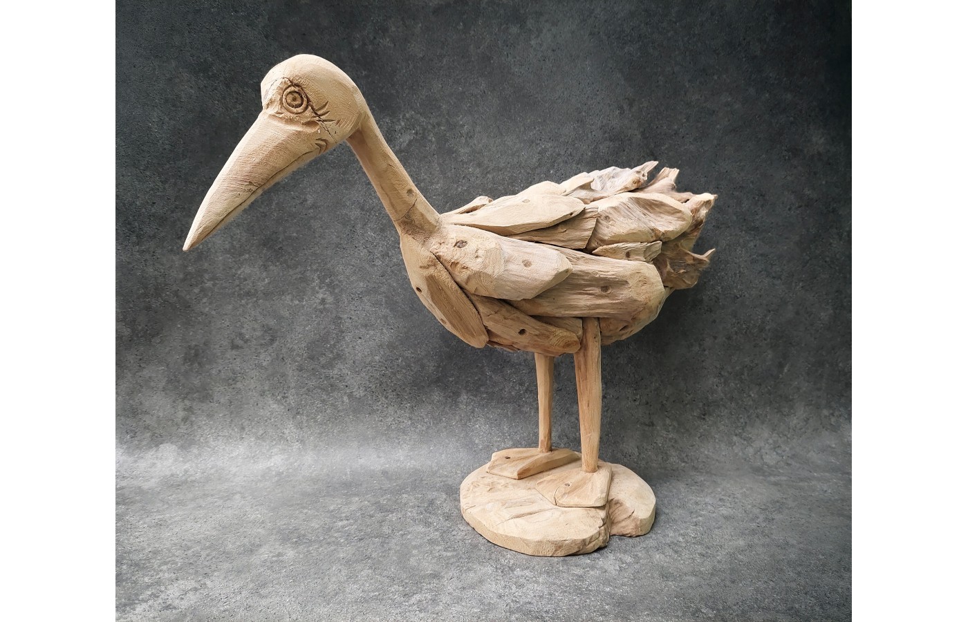 Bird - teak wood carving