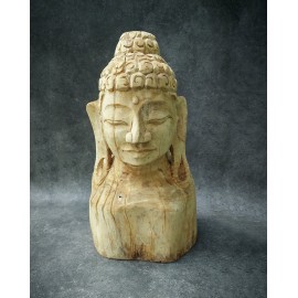 Budda - Ręcznie rzeźbiona figura Buddy, 63 teak
