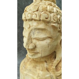 Budda - Ręcznie rzeźbiona figura Buddy, 63 teak