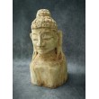 A hand-carved figure of the Buddha in teak wood, 80 cm