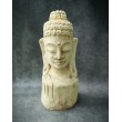 A hand-carved figure of the Buddha in teak wood, 80 cm