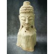 A hand-carved figure of the Buddha in teak wood, 80 cm