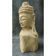 A hand-carved figure of the Buddha in teak wood, 80 cm