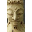 A hand-carved figure of the Buddha in teak wood, 80 cm